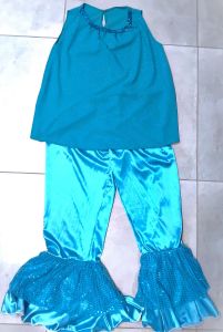 Adult Female Costumes to Hire - Bellbottom Pants & Blue Top